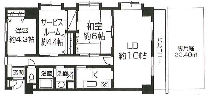 Floor plan. 3LDK, Price 12.8 million yen, Footprint 684.25 sq m