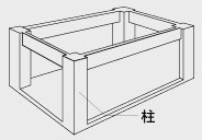 Building structure.  [Wide ramen structure of the opening] Support the building weight in the columns and beams and the bearing wall has adopted a "ramen structure". "Ramen structure" will be able to take the opening relatively widely. (Ramen structure conceptual diagram)
