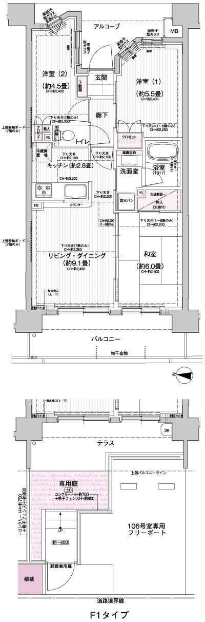 Floor: 3LDK, occupied area: 57.67 sq m, Price: 28.8 million yen, currently on sale