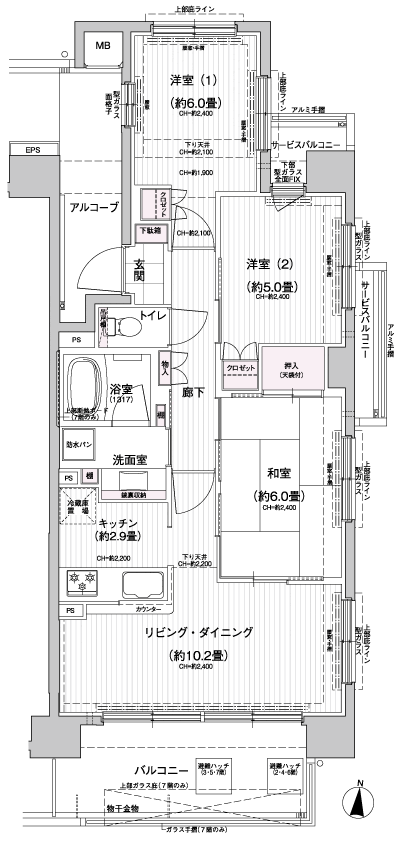 Floor: 3LDK, occupied area: 65.55 sq m, Price: 34,300,000 yen ・ 38,200,000 yen, now on sale