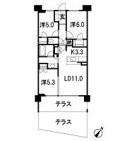 Floor: 3LD ・ K + N (storeroom) + 2WIC (walk-in closet), the occupied area: 67.39 sq m, Price: 29,800,000 yen (tentative)