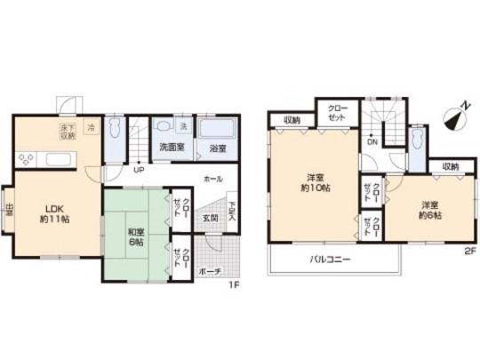 Floor plan. 24,800,000 yen, 3LDK, Land area 111.1 sq m , Building area 89.57 sq m floor plan