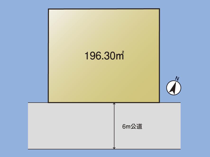 Compartment figure. Land price 53,800,000 yen, Land area 196.3 sq m compartment view