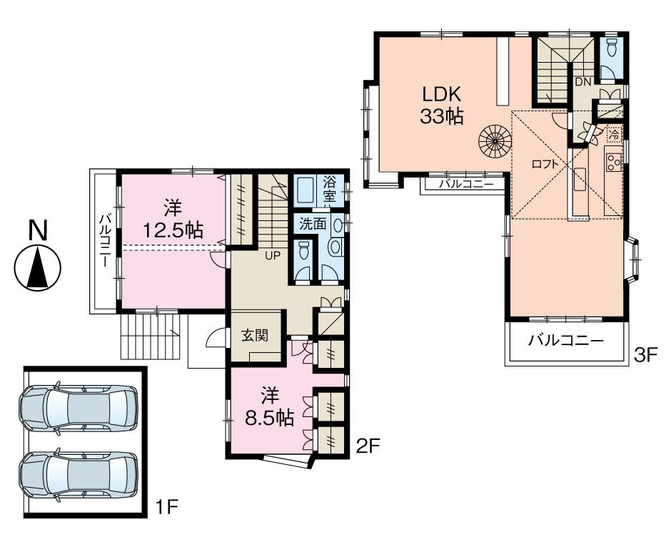 Floor plan. 45,800,000 yen, 2LDK, Land area 156.41 sq m , Building area 140.78 sq m