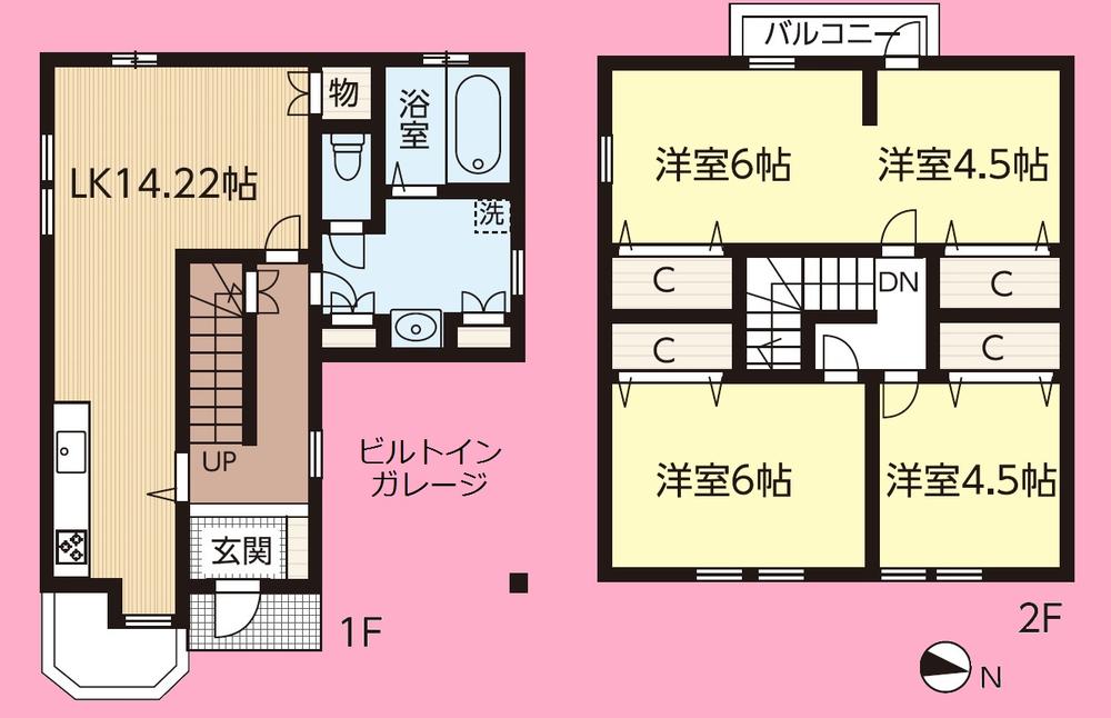 Floor plan. 23.8 million yen, 3LDK, Land area 78.34 sq m , Building area 84.64 sq m