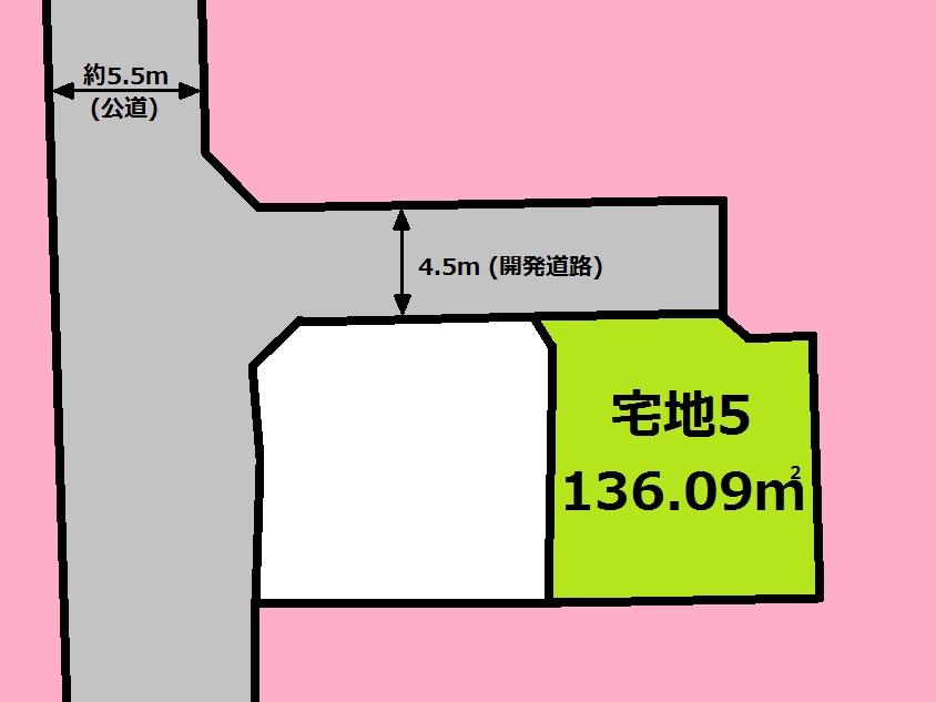 Compartment figure. Land price 24,800,000 yen, Land area 136.09 sq m