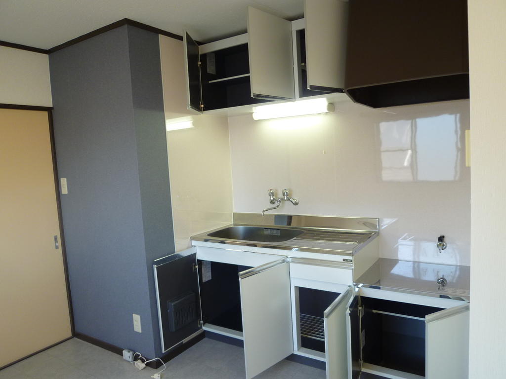 Kitchen. Storage rack is happy kitchen