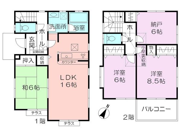 Floor plan. 28.8 million yen, 3LDK + S (storeroom), Land area 140.86 sq m , Building area 100.19 sq m