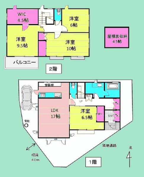 Floor plan. 28.5 million yen, 4LDK, Land area 161.6 sq m , Building area 130.04 sq m