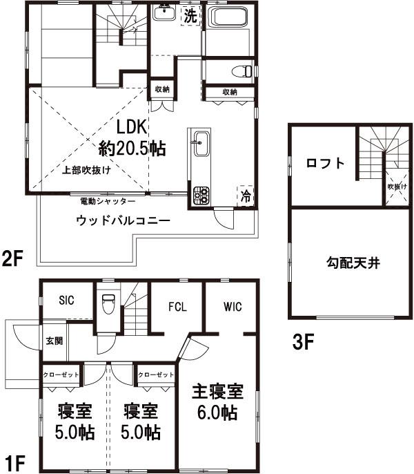 Floor plan. 42,800,000 yen, 3LDK, Land area 107.3 sq m , Building area 96.68 sq m floor plan