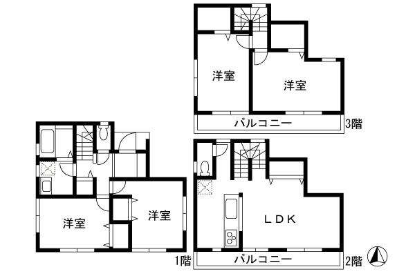 Floor plan. 28.8 million yen, 4LDK, Land area 100.16 sq m , Building area 105.16 sq m