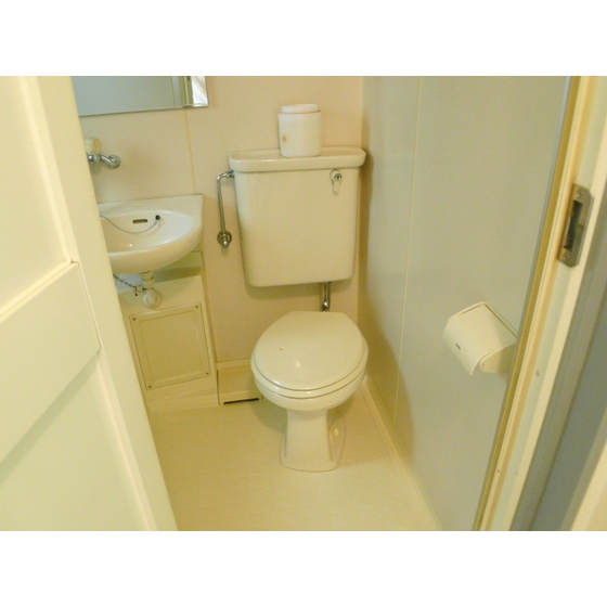 Toilet. It is unified with white toilet with cleanliness.