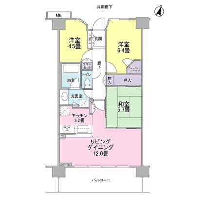 Floor plan. 3LD of the occupied area 70.29 sq m equipped with a walk-in closet ・ K Thailand