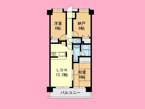 Floor plan. 3LDK, Price 24,980,000 yen, Occupied area 84.63 sq m , Balcony area 12.13 sq m