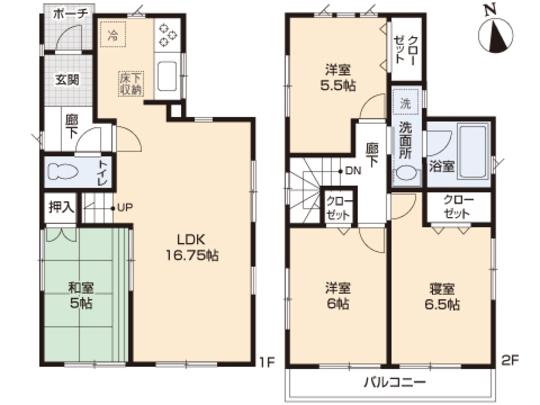 Floor plan. 33,800,000 yen, 4LDK, Land area 100.93 sq m , Building area 86.26 sq m floor plan