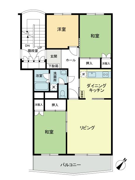 Floor plan. 3LDK, Price 7.9 million yen, Occupied area 73.32 sq m , Balcony area 8.58 sq m floor plan