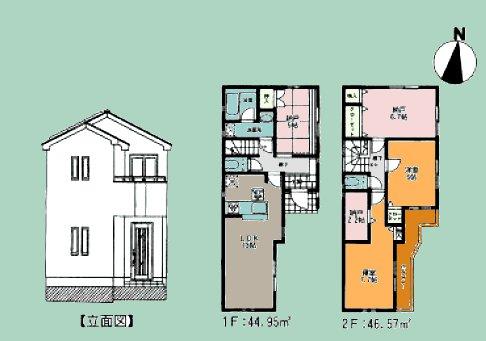 Floor plan. Price 25,800,000 yen, 2LDK+2S, Land area 86.05 sq m , Building area 91.52 sq m