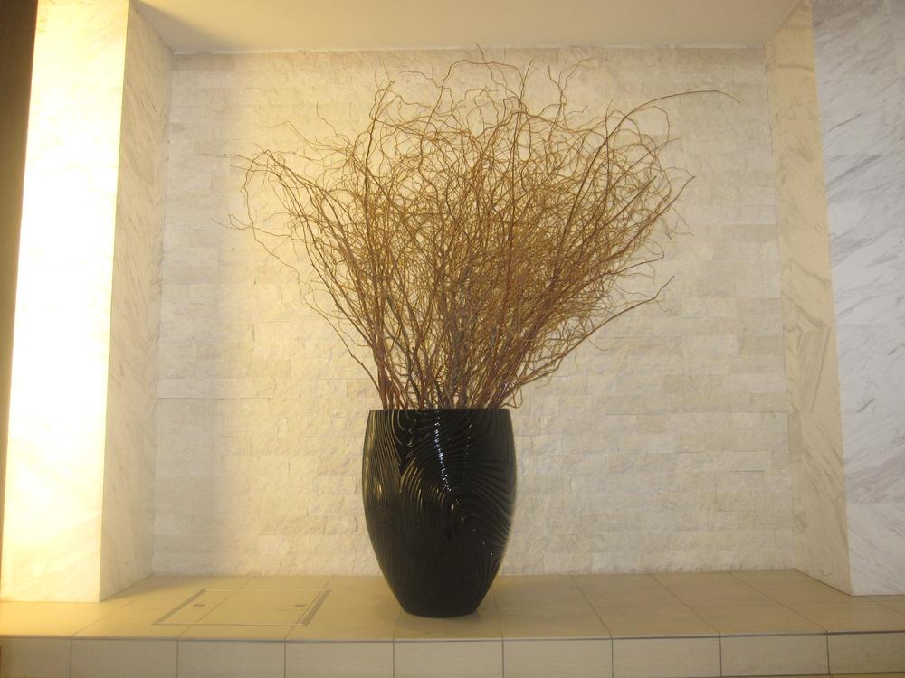 Entrance. Entrance back of the decoration has to produce a sense of luxury.