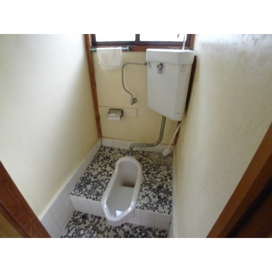 Toilet. Retro Japanese-style toilet.