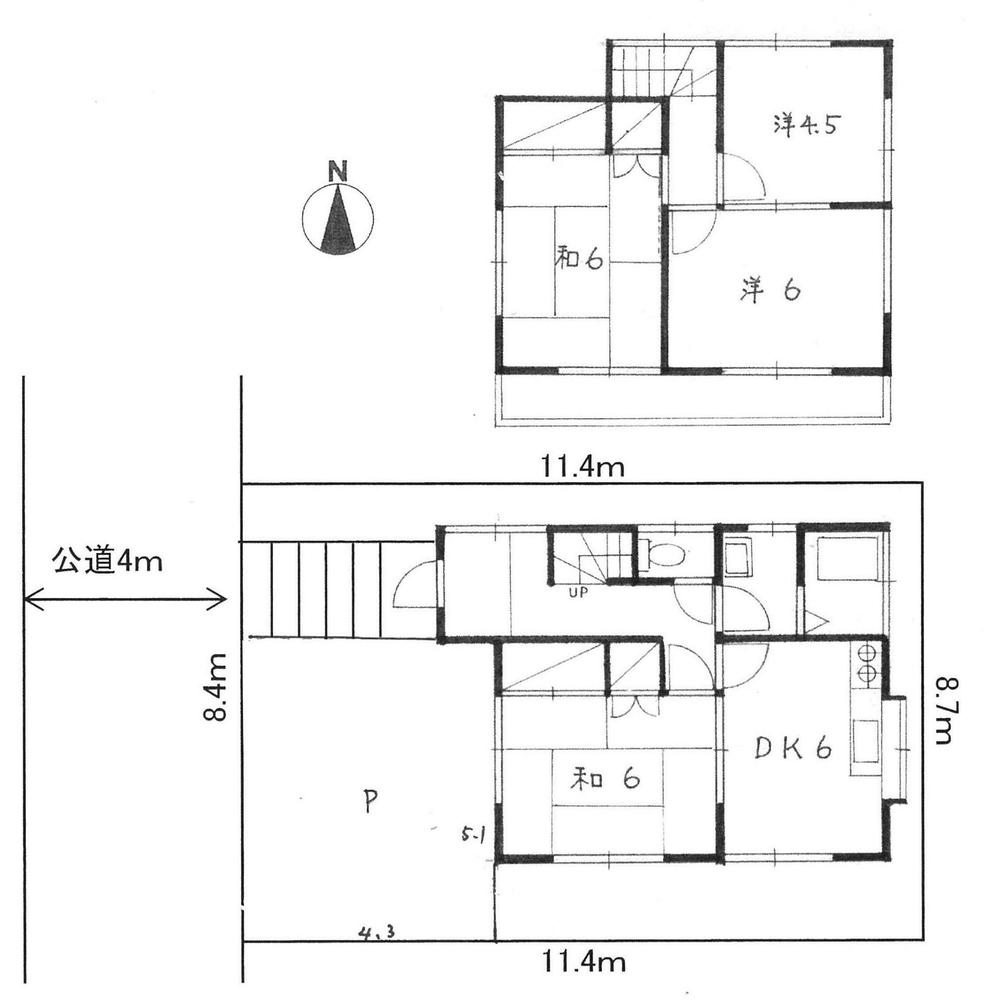 Floor plan. 18.3 million yen, 4DK, Land area 95.31 sq m , Building area 70.01 sq m