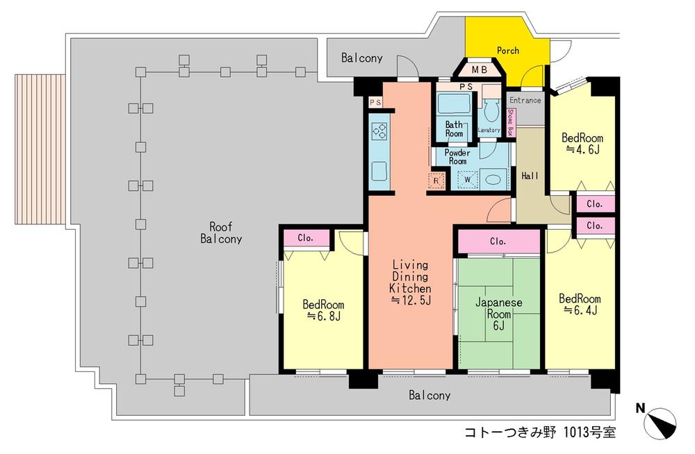 Floor plan. 4LDK, Price 26,800,000 yen, Footprint 84.8 sq m , 4LDK type of balcony area 77.09 sq m spacious 84.80 sq m (Kabeshin)! Or renovation would be how in your favorite?