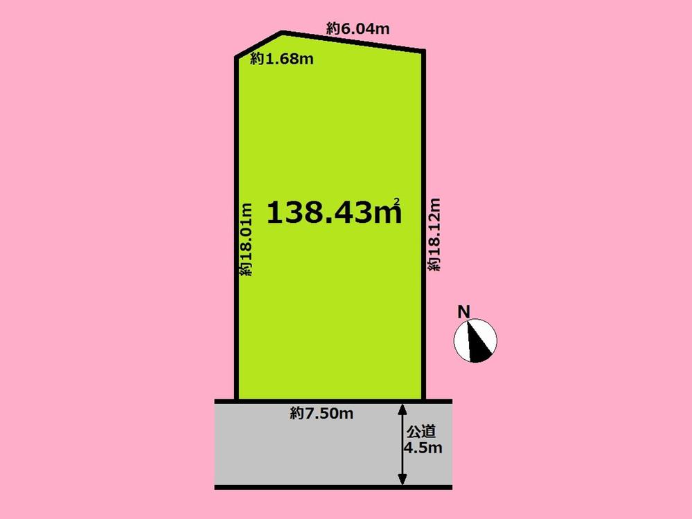 Compartment figure. Land price 29,800,000 yen, Land area 138.43 sq m