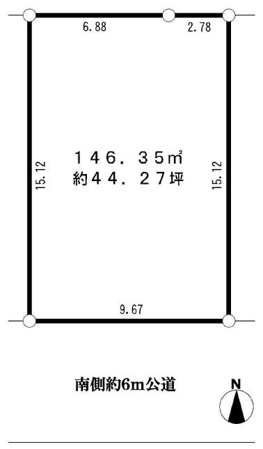 Compartment figure. Land price 29,800,000 yen, Land area 146.35 sq m