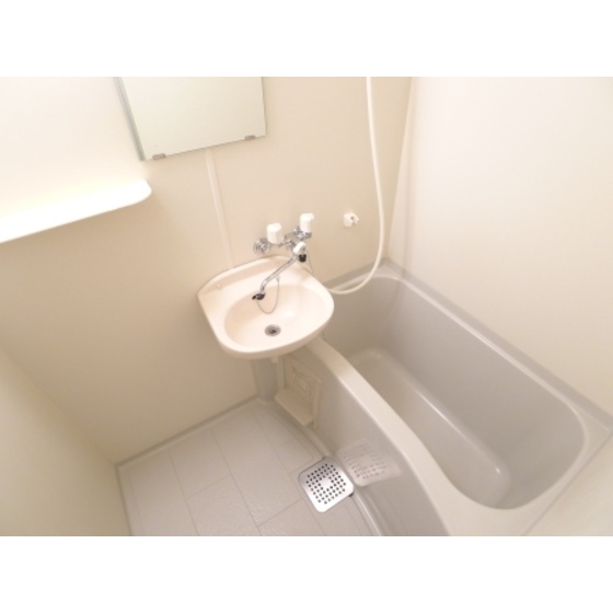 Living and room. shelf ・ Wash basin ・ It is a beautiful bathroom with a mirror