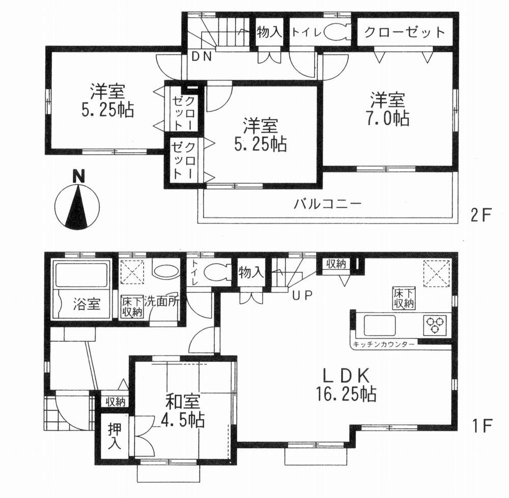 Floor plan. 34,800,000 yen, 4LDK, Land area 116.53 sq m , Building area 95.01 sq m floor plan