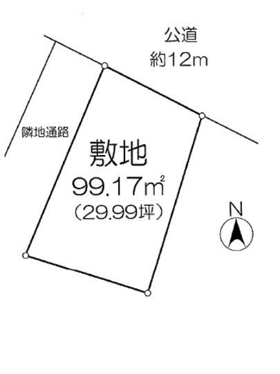 Compartment figure. Land price 12 million yen, Land area 99.17 sq m compartment view