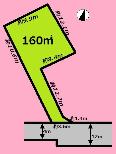 Compartment figure. Land price 20.8 million yen, Land area 160 sq m