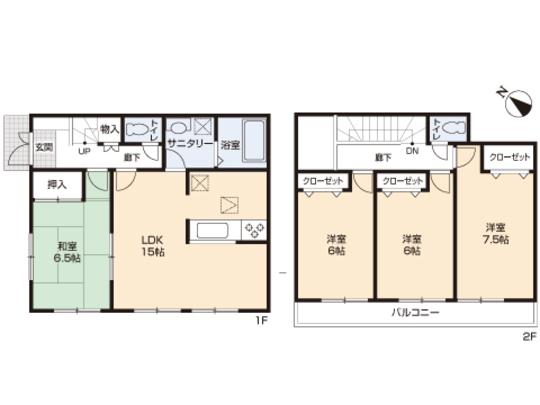 Floor plan. 34,800,000 yen, 4LDK, Land area 100.33 sq m , Building area 96.05 sq m floor plan