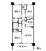 Floor: 2LDK + S + WIC, the occupied area: 65.94 sq m, Price: 30,536,000 yen, now on sale