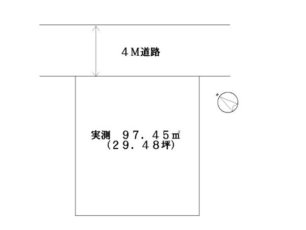 Compartment figure. Land price 29,800,000 yen, Land area 97.45 sq m