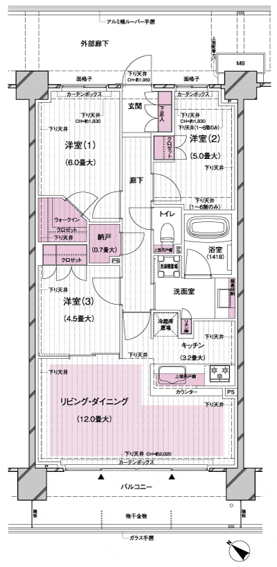 Floor: 3LDK + N + WIC, the occupied area: 70.68 sq m, Price: TBD