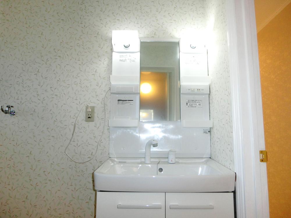 Wash basin, toilet. Bathroom vanity