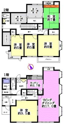 Floor plan. 5LD ・ Type K + storeroom × 2