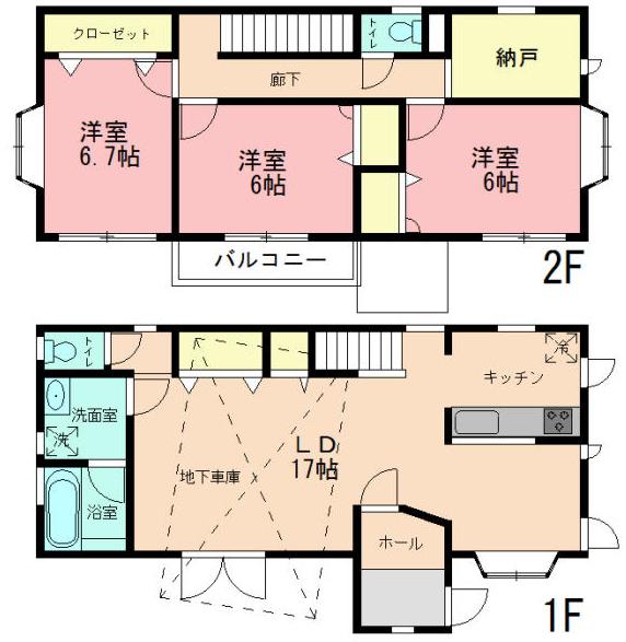 Floor plan. 28 million yen, 3LDK + S (storeroom), Land area 128.93 sq m , Building area 100.46 sq m