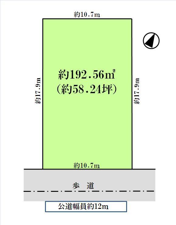 Compartment figure. Land price 63,800,000 yen, Land area 192.56 sq m