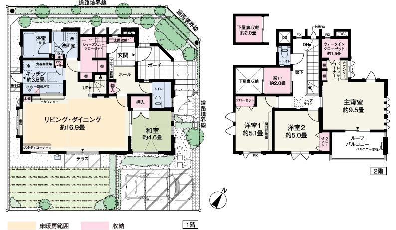 Floor plan. (No. 23, etc.), Price TBD , 4LDK, Land area 155.04 sq m , Building area 123.83 sq m