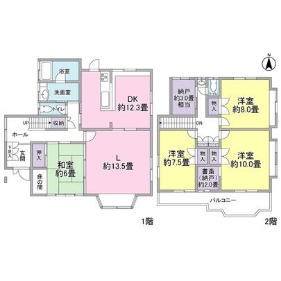 Floor plan. 4L ・ DK + storeroom × 2 type! 