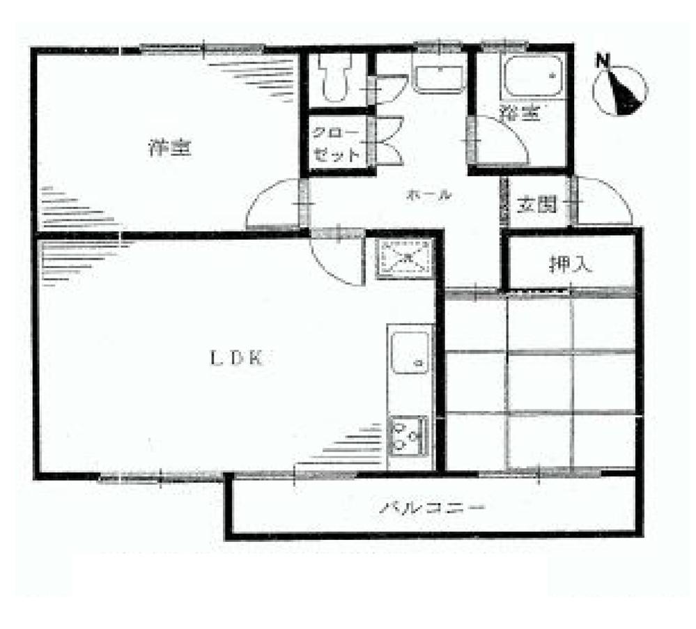 Floor plan. 2LDK, Price 12.5 million yen, Occupied area 48.99 sq m , Balcony area 5.94 sq m