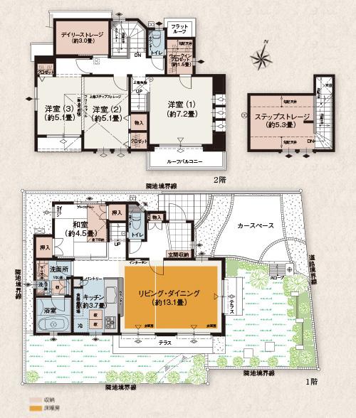 Floor plan. Aiwa to kindergarten 390m