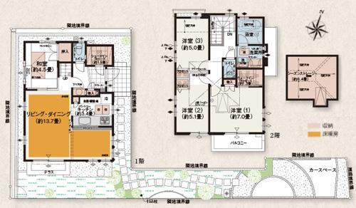Floor plan. Aiwa to kindergarten 390m