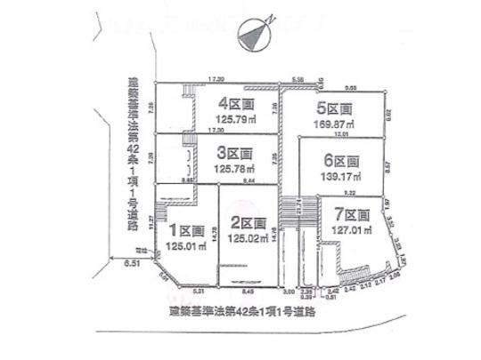 Compartment figure. Land price 33,800,000 yen, Land area 125.01 sq m compartment view