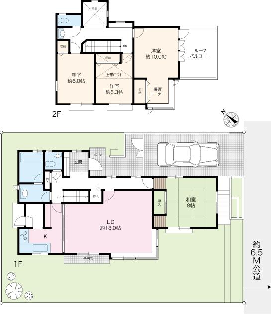 Floor plan. 64,800,000 yen, 4LDK, Land area 211.41 sq m , Building area 126.69 sq m