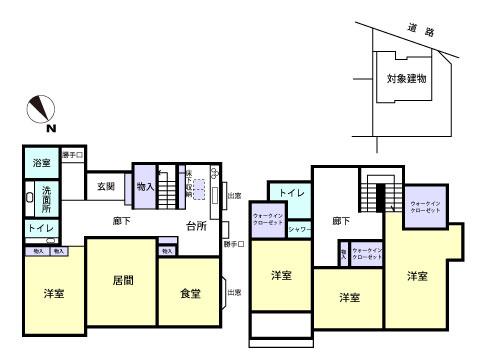 Floor plan. 74,800,000 yen, 5LDK, Land area 264 sq m , Building area 160.23 sq m