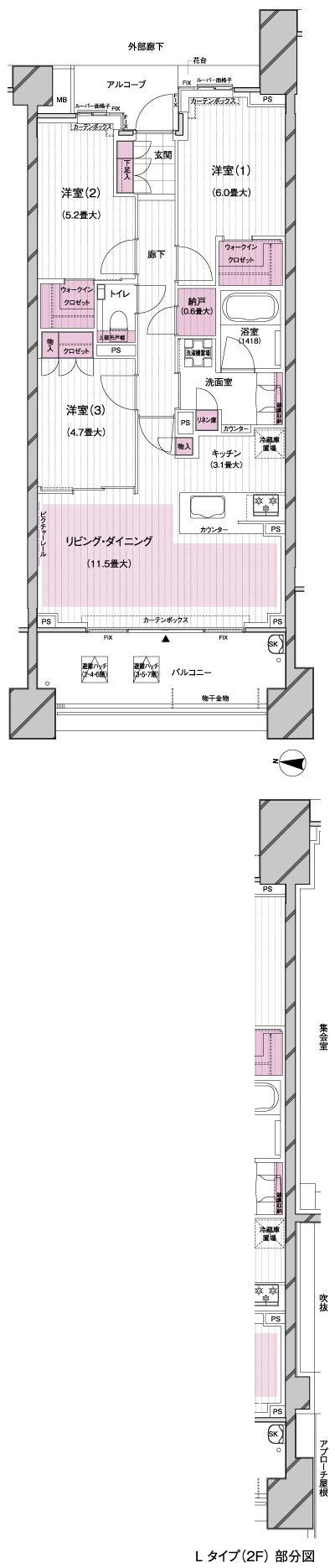 Floor: 3LDK + N + 2WIC, occupied area: 72.67 sq m, Price: 43,441,000 yen, now on sale