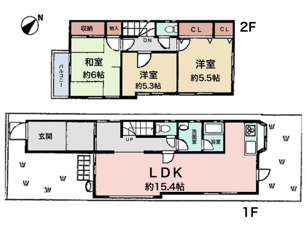 Floor plan. 36,800,000 yen, 3LDK, Land area 115.54 sq m , Building area 79.32 sq m All rooms southwestward! A bright room! Ease of use is a good floor plan.