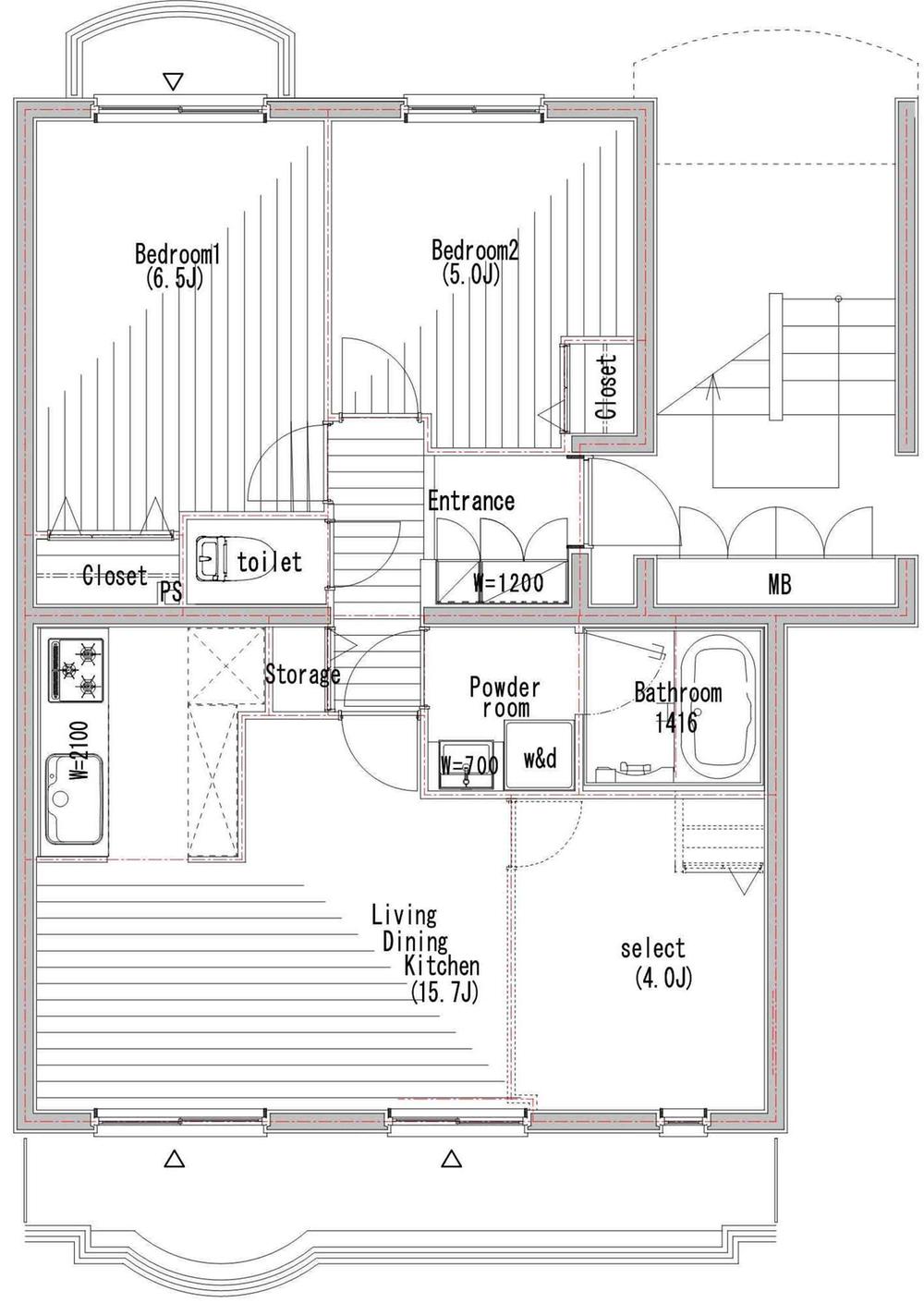Floor plan. 3LDK, Price 22,800,000 yen, Occupied area 57.64 sq m , Balcony area 9.51 sq m storage also abundantly available. Per yang, Ventilation is good. It has become a spacious living. Easy-to-use.